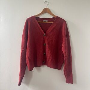Women’s XXL Red Cardigan